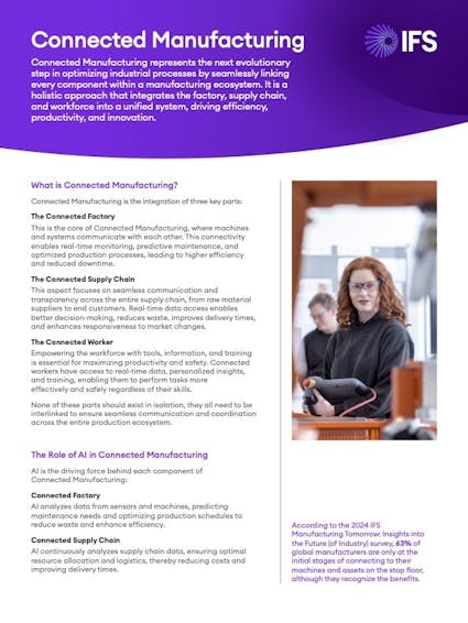 IFS Cloud White Paper - Connected Manufacturing