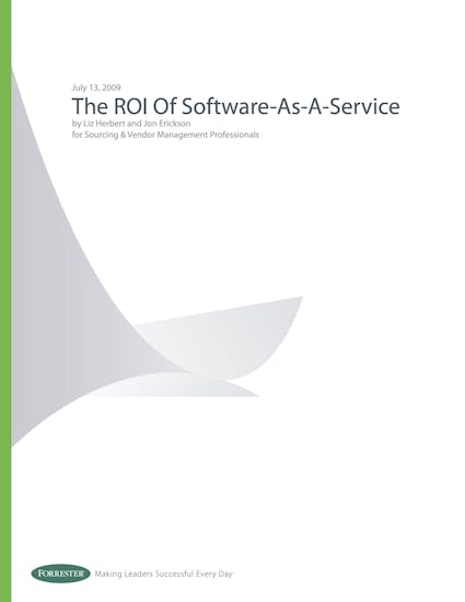 SAP Business ByDesign White Paper - The ROI of Software-as-a-Service