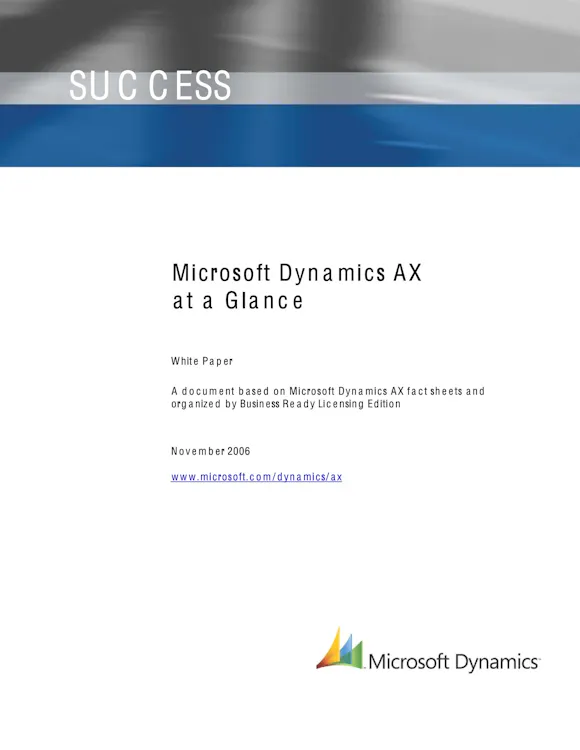 Microsoft Dynamics AX ERP Software - Multilingual and Multicurrency ERP