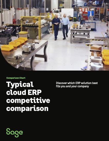 Sage X3 ERP White Paper - Sage X3 Comparison Chart