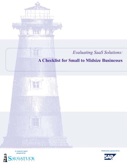 SAP Business ByDesign White Paper - Evaluating SaaS Solutions: A Checklist for Small to Midsize Businesses