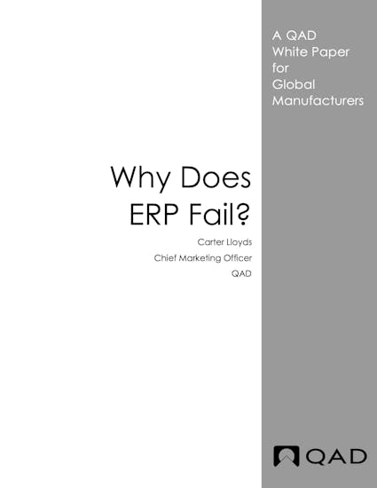 QAD Adaptive ERP White Paper - Why Does ERP Fail?